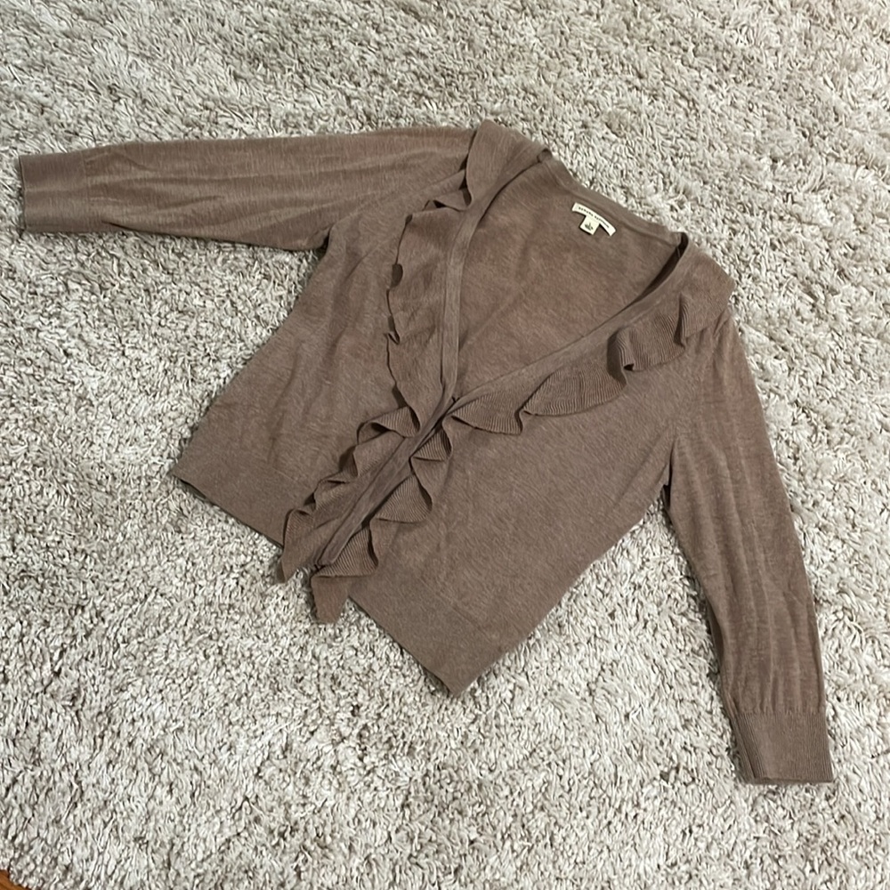 Banana Republic Soft Wool Ruffle Cardigan - Picture 2 of 12